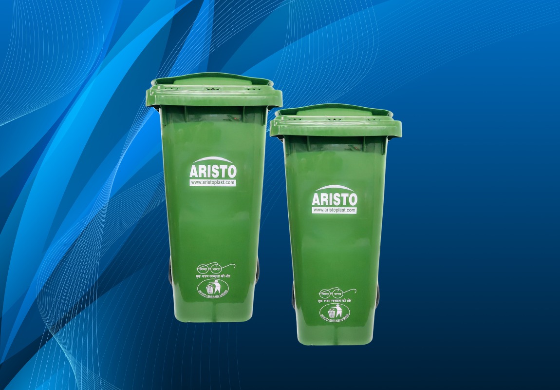 Aristo 240 L  Plastic Dustbin With Wheel All Colour