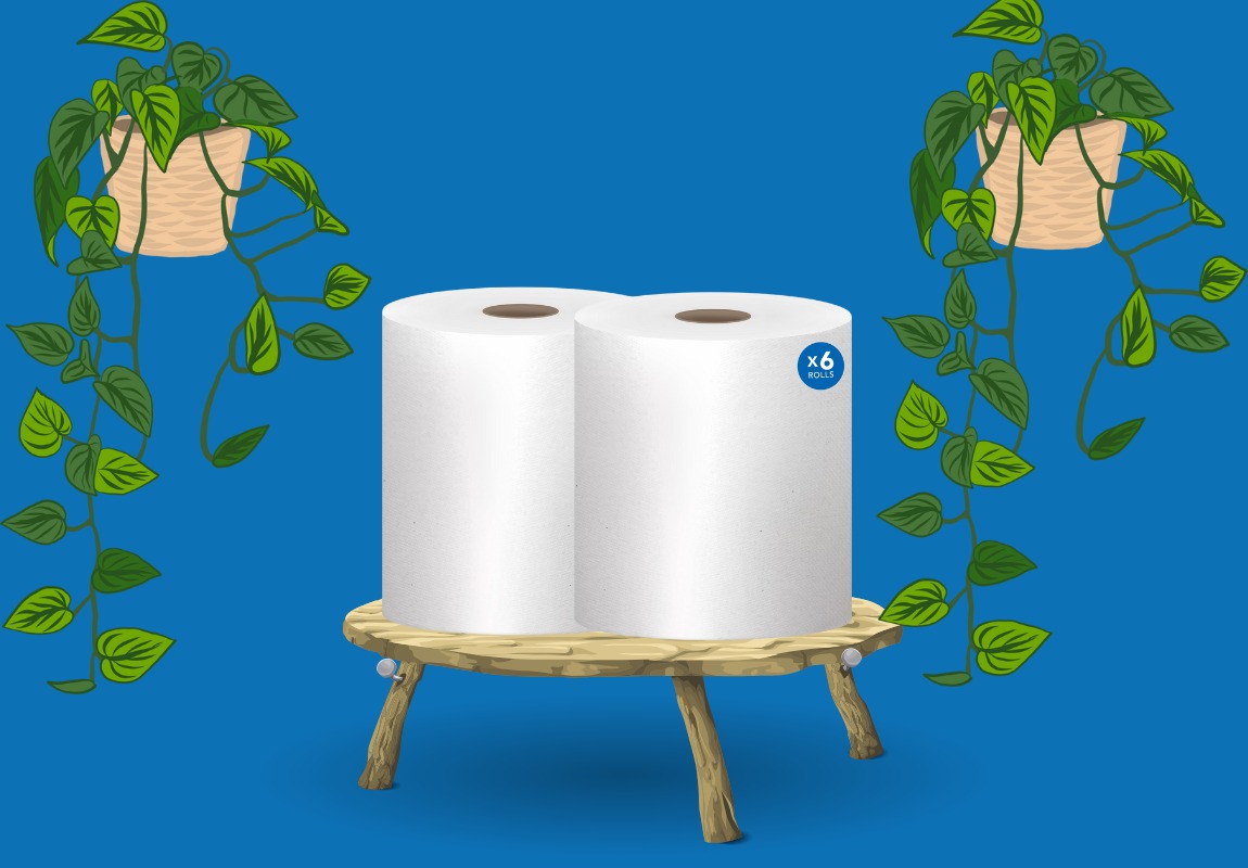 Kimberly Clark ( Scott ) Roll Hand Towels, 1005 ( Pack Of 6 Rolls/Case, 305M/Roll, Total 1830M)