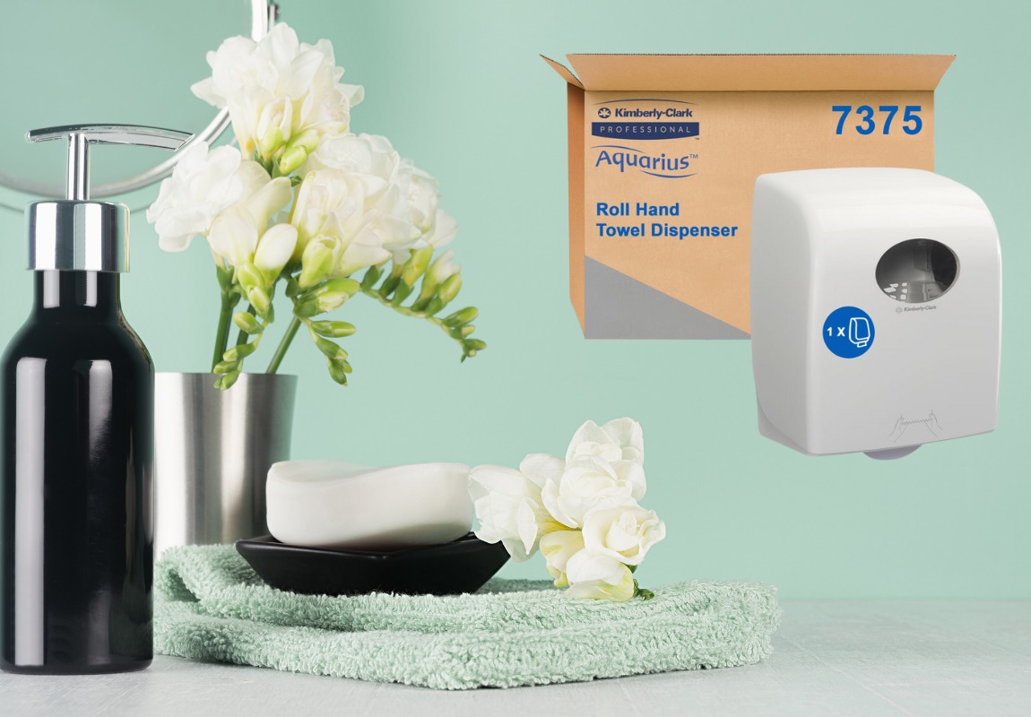 Kimberly Clark Aquarius  Hrt Roll Hand Towel Dispenser, 7375