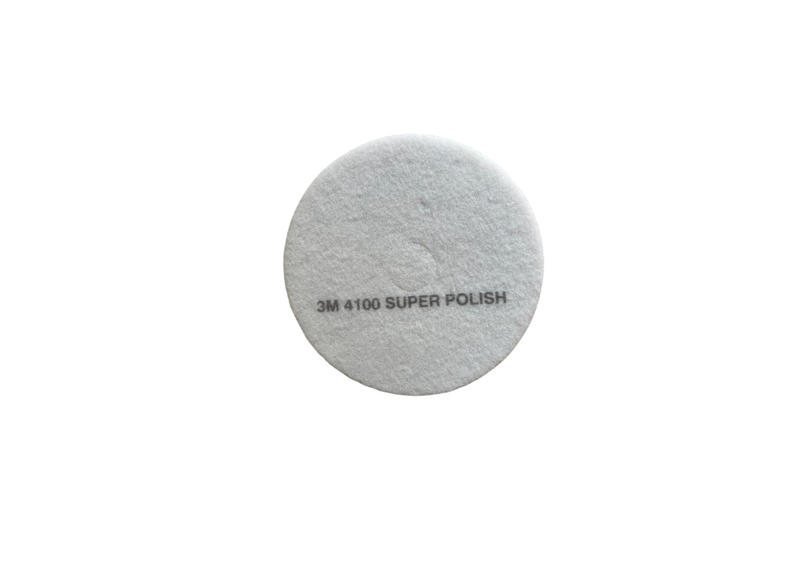 3M Floor Scrubbing Pad For Single Disk Machine White 17"